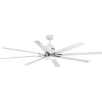 Progress Lighting 72" White 8 Blade Remote Control LED Ceiling Fan