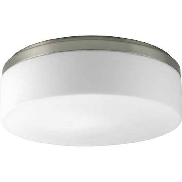 14" 32 watt 120 volt 3000K Brushed Nickel Etched White Opal Acrylic Maier LED Light Fixture