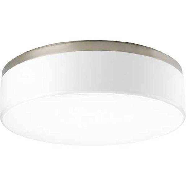 18" 32 watt 120 volt 3000K Brushed Nickel Etched White Opal Acrylic Maier LED Light Fixture