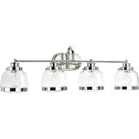 Progress Lighting 4 Light 120 volt Polished Nickel Vanity Clear Glass Light Fixture