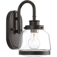 Progress Lighting 1 Light 120 volt Antique Bronze Vanity Clear Glass Light Fixture