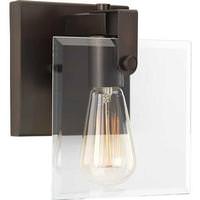 Progress Lighting 1 Light 120 volt Antique Bronze Vanity Clear Glass Light Fixture