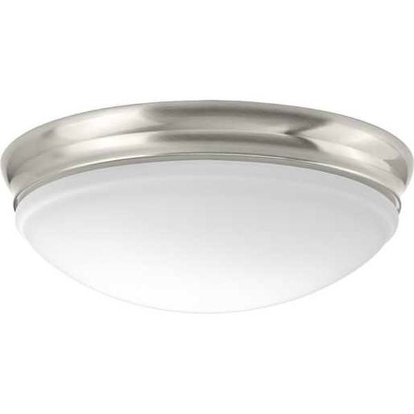 13.5" 25 watt 120 volt 3000K Brushed Nickel Etched Glass LED Light Fixture