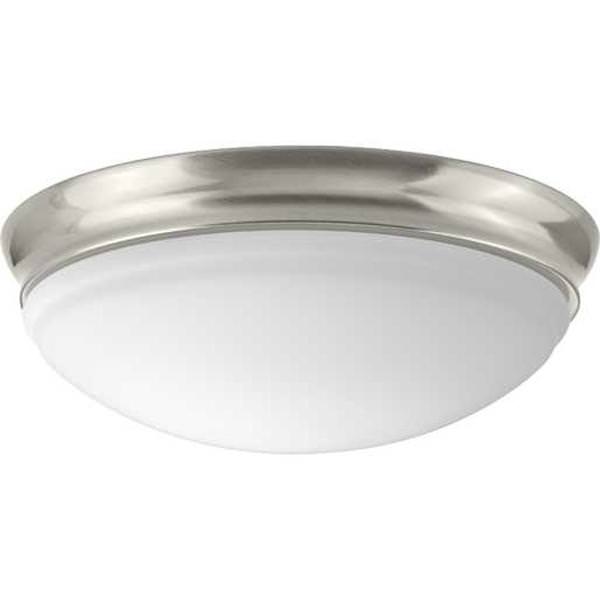 11" 17 watt 120 volt 3000K Brushed Nickel Etched Glass LED Light Fixture