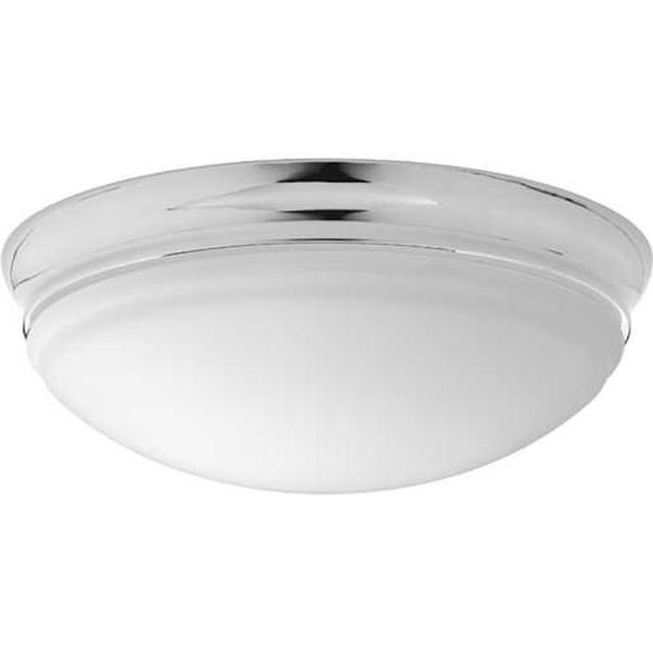11" 17 watt 120 volt 3000K Polished Chrome Etched Glass LED Light Fixture