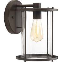 Progress Lighting 1 Light Antique Bronze with Clear Glass Large Wall Light Fixture