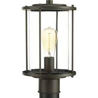 Progress Lighting 1 Light Antique Bronze with Clear Glass Post Top Light Fixture