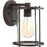Progress Lighting 1 Light Antique Bronze with Clear Glass Wall Light Fixture