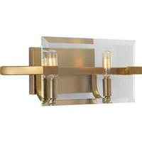 Progress Lighting 2 Light 120 volt Brushed Bronze Vanity Clear Glass Light Fixture