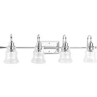 Progress Lighting 4 Light 120 volt Polished Chrome Vanity Clear Glass Light Fixture