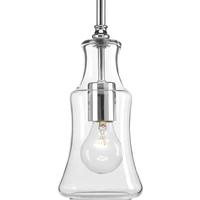 Progress Lighting 1 Light Polished Chrome Clear Glass Shade Pendant Light Fixture