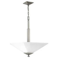 Progress Lighting 2 Light Brushed Nickel Etched Glass Shade Pendant Light Fixture