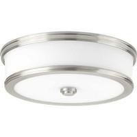 Progress Lighting 13" 25 watt 120 volt 3000K Brushed Nickel Etched Glass LED Light Fixture