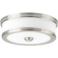 Progress Lighting 10" 17 watt 120 volt 3000K Brushed Nickel Etched Glass LED Light Fixture