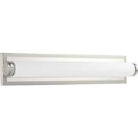 Progress Lighting 24" 37 watt 120 volt 3000K Brushed Nickel White Glass Shade Dimmable
