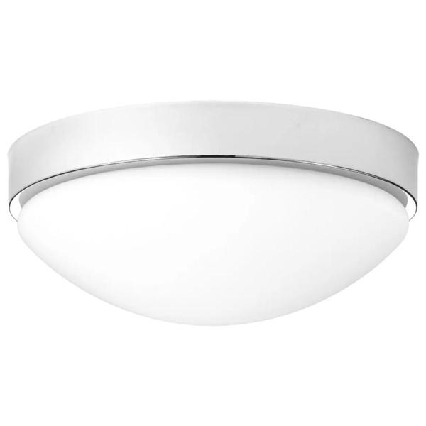 13" 17 watt 120 volt 3000K Polished Chrome Etched Glass LED Light Fixture