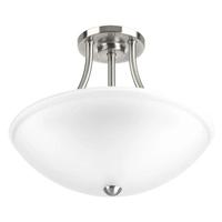 Progress Lighting 12.9" 17 watt 120 volt 3000K Brushed Nickel Finish Etched Glass Diffuser LED Light Fixture