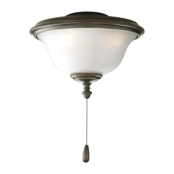 2 Light Antique Bronze Frosted Seeded Glass Bowl AirPro Collection Light Kit
