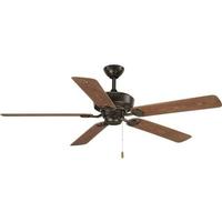 Progress Lighting 60" Antique Bronze 5 Walnut Blade Ceiling Fan