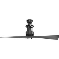 Progress Lighting 56" Graphite 2 Graphite Blade Remote Control Ceiling Fan