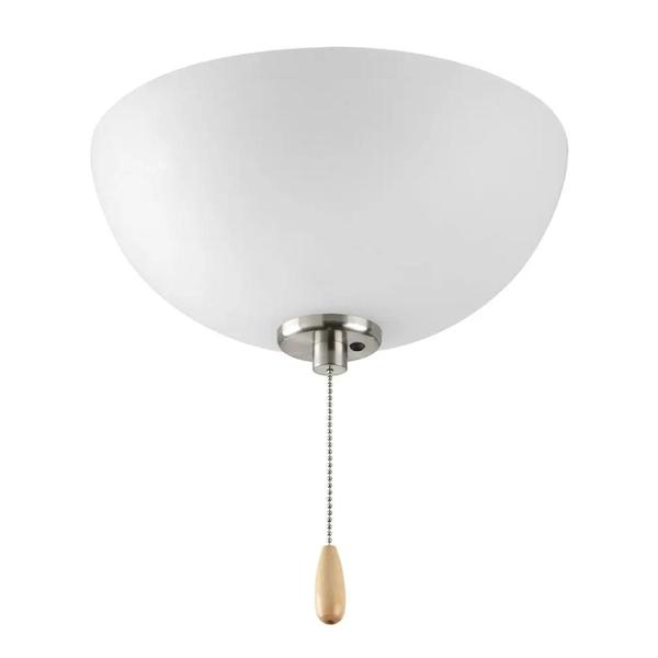 2 Light Brushed Nickel/Antique Bronze Finish Etched Glass Bowl AirPro Collection Light Kit