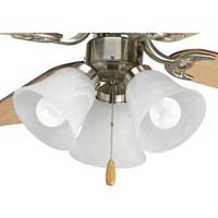Progress Lighting 3 Light Brushed Nickel Alabaster Glass Shade AirPro Collection Light Kit
