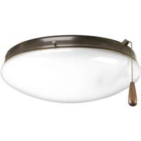 Progress Lighting 2 Light Antique Bronze Opal Glass Shade AirPro Collection Light Kit