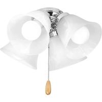 Progress Lighting 4 Light Polished Chrome Alabaster Glass Shade AirPro Collection Light Kit