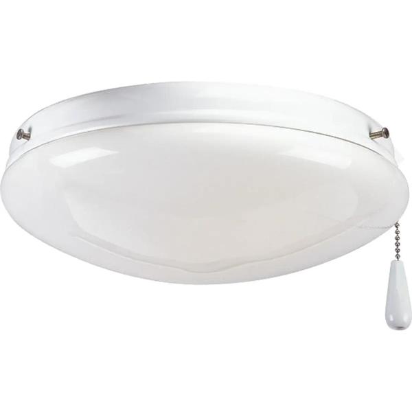 2 Light White Opal Glass Shade AirPro Collection Light Kit