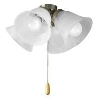 Progress Lighting 4 Light Brushed Nickel Alabaster Glass Shade AirPro Collection Light Kit
