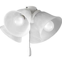 Progress Lighting 4 Light White Alabaster Glass Shade AirPro Collection Light Kit