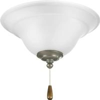 Progress Lighting 2 Light Brushed Nickel/Antique Bronze/White/Forged Black Finish Etched Glass Bowl Trinity Collection Light Kit