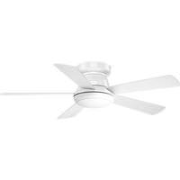 Progress Lighting 52" White 5 Blade Indoor Remote Control LED Ceiling Fan