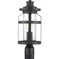 Progress Lighting 1 Light Black with Clear Seeded Glass Wall Light Fixture