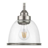 Progress Lighting 1 Light Brushed Nickel Clear Glass Shade Pendant Light Fixture