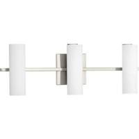 Progress Lighting 22" 28.5 watt 120 volt 3000K Brushed Nickel White Glass Shade Dimmable