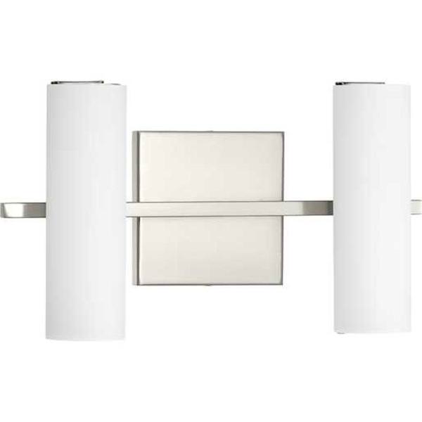 13.25 " 19 watt 120 volt 3000K Brushed Nickel White Glass Shade Dimmable