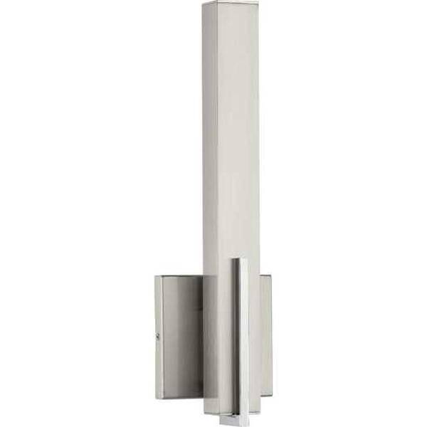 16 watt 120 volt 3000K Brushed Nickel Glass Panels Dimmable LED Wall Sconce