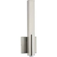 Progress Lighting 16 watt 120 volt 3000K Brushed Nickel Glass Panels Dimmable LED Wall Sconce