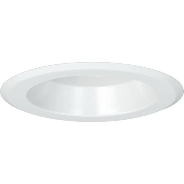 5" Satin White Recessed Open Shower Round Trim