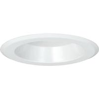 Progress Lighting 5" Satin White Recessed Open Shower Round Trim