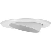 Progress Lighting 5" Satin White Recessed Eyeball Round Trim