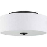 Progress Lighting 17 watt 120 volt 3000K Brushed Nickel White Linen Shade LED Light Fixture