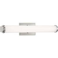 Progress Lighting 24" 22 watt 120 volt 3000K Brushed Nickel White Shade Dimmable