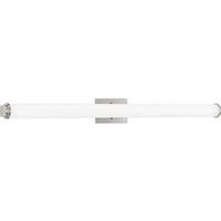 Progress Lighting 48" 42 watt 120 volt 3000K Brushed Nickel White Shade Dimmable