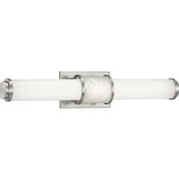 View 24" 22 watt 120 volt 3000K Brushed Nickel White Shade Dimmable