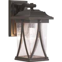 Progress Lighting 1 Light Antique Bronze with Clear Seeded Glass Small Wall Light Fixture