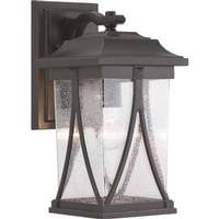 Progress Lighting 1 Light Antique Bronze with Clear Seeded Glass Medium Wall Light Fixture