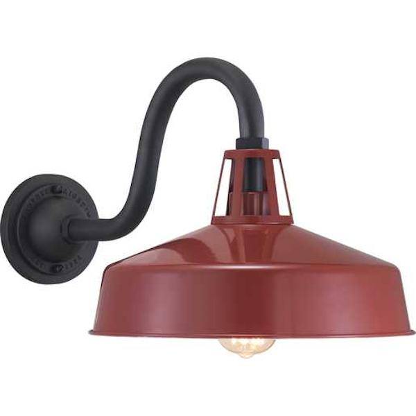 1 Light Red Outdoor Extra Large Cedar Springs Wall Light Fixture