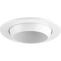 Progress Lighting 4" Satin White Recessed Eyeball Round Trim